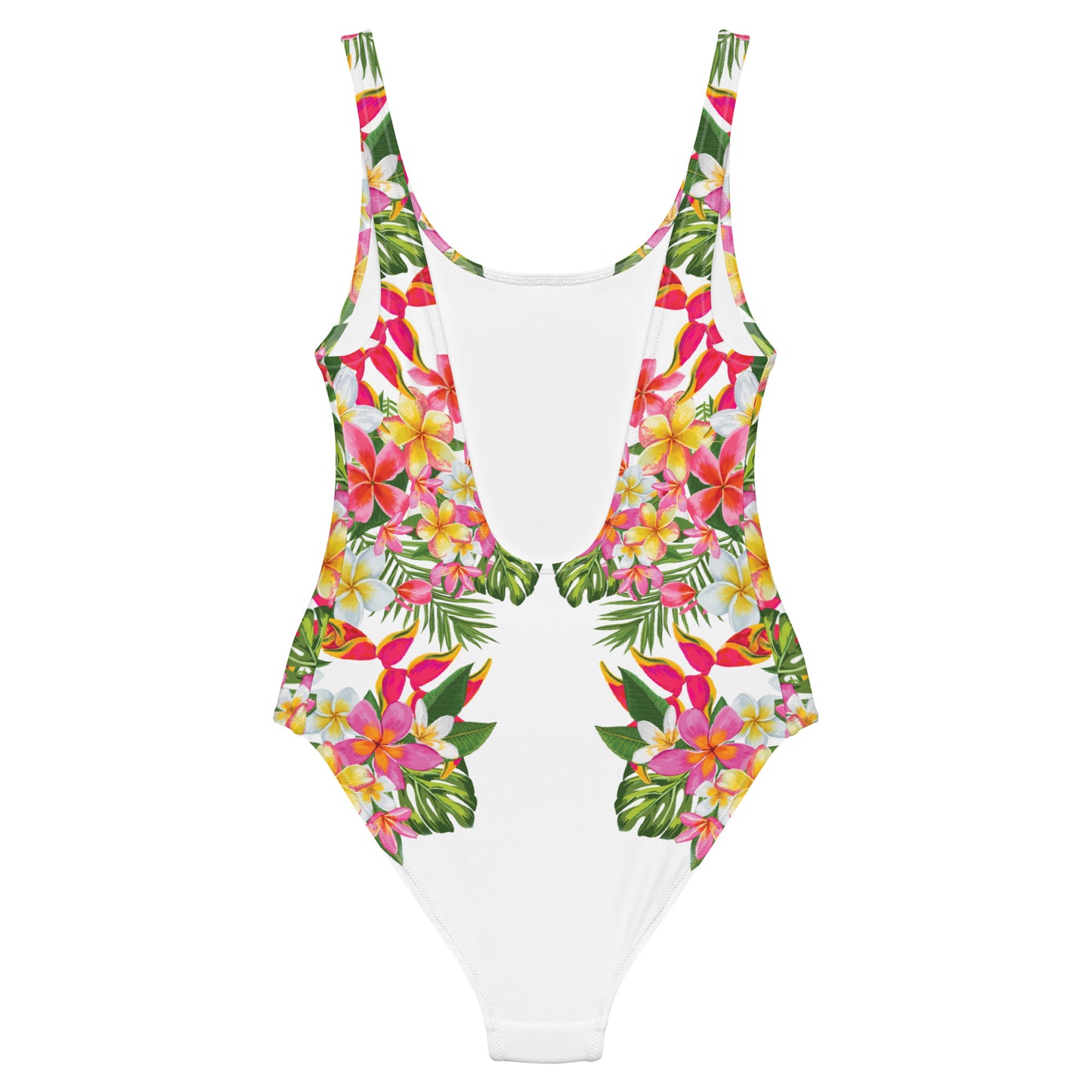 White - Tropical Paradise - One-piece Swimsuit