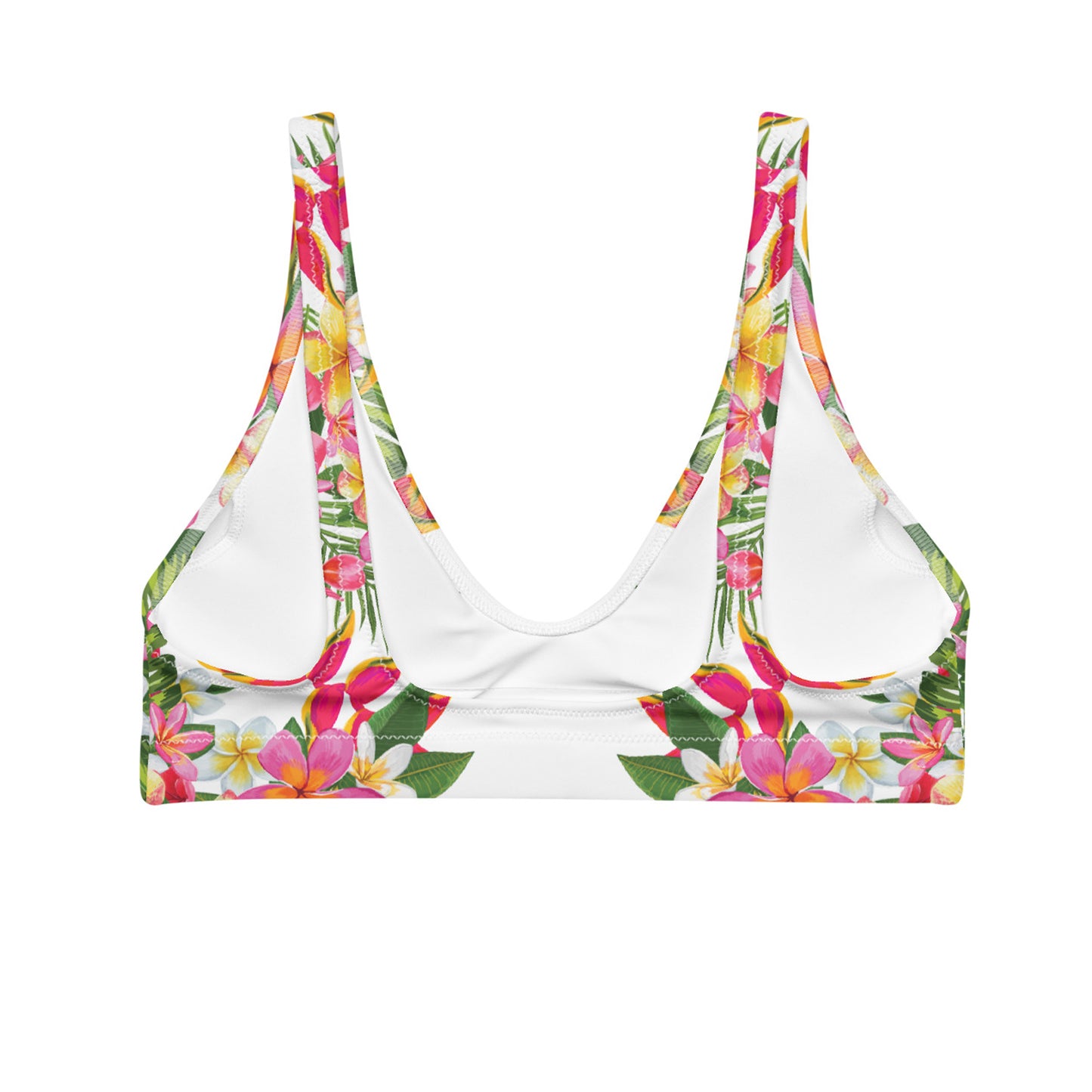 Bikini Top - White - Tropical Paradise